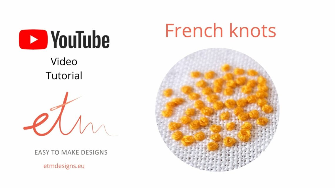 French knots video tutorial 1 French knots hand embroidery stitch video tutorial