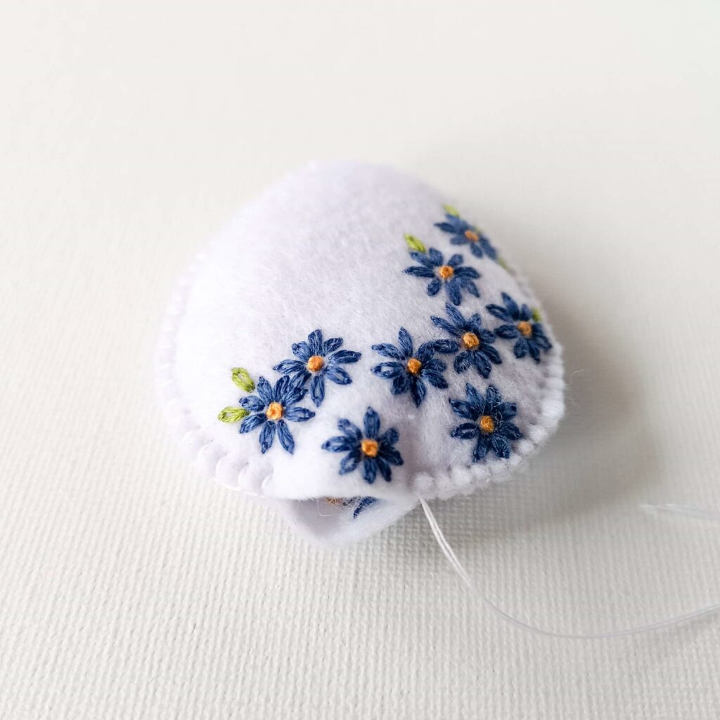 Easter egg felt decoration stuffing