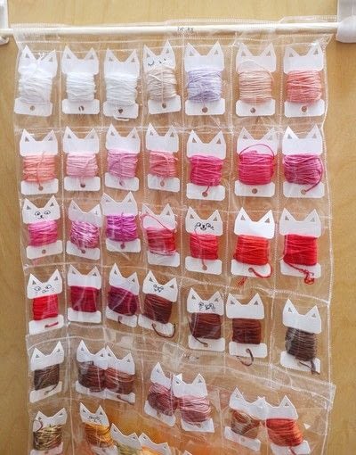 Pocket wall organizer for floss