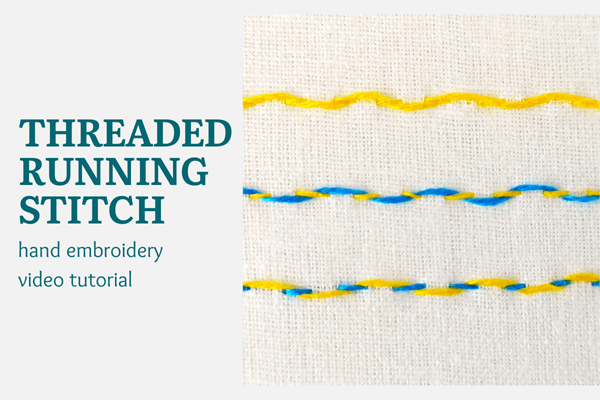 Threaded running stitch video tutorial 1 Threaded running stitch video tutorial
