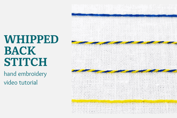 Whipped backstitch video tutorial