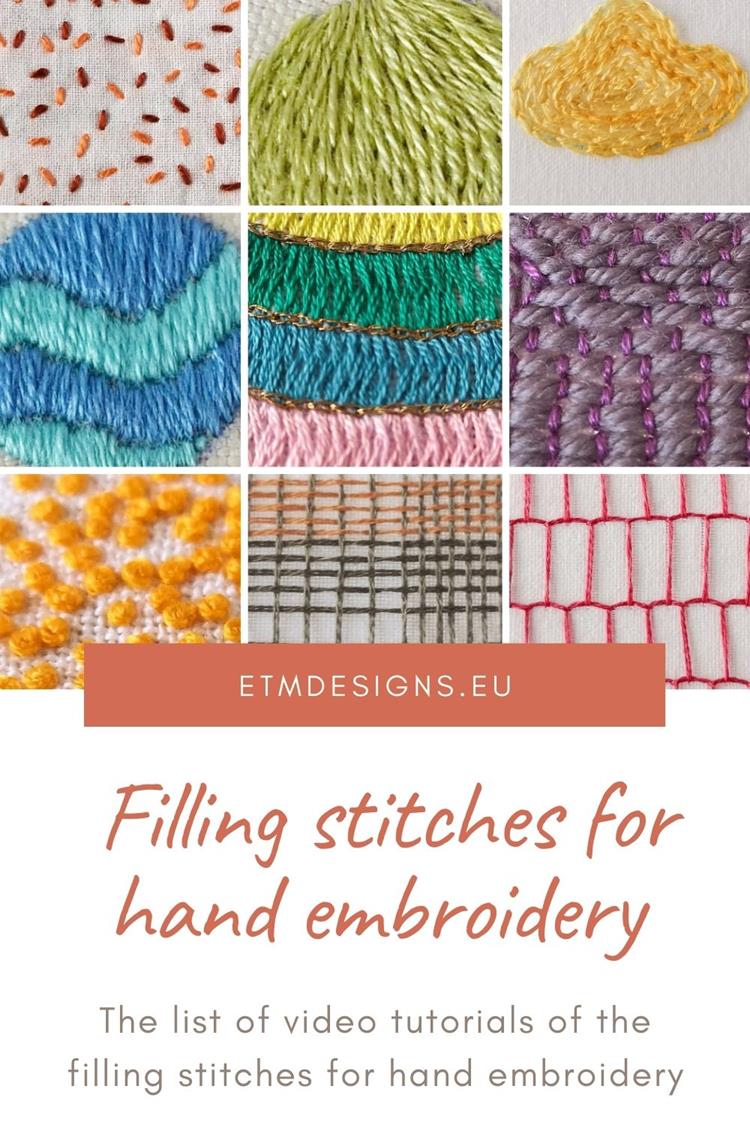 Filling stitches 2 Filling stitches for hand embroidery