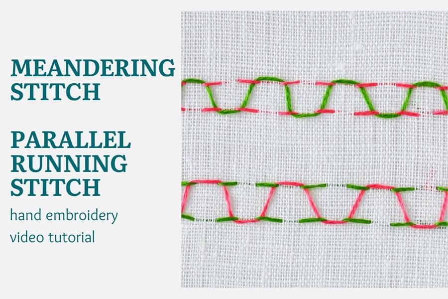 Meandering stitch video tutorial 1 Meandering stitch video tutorial