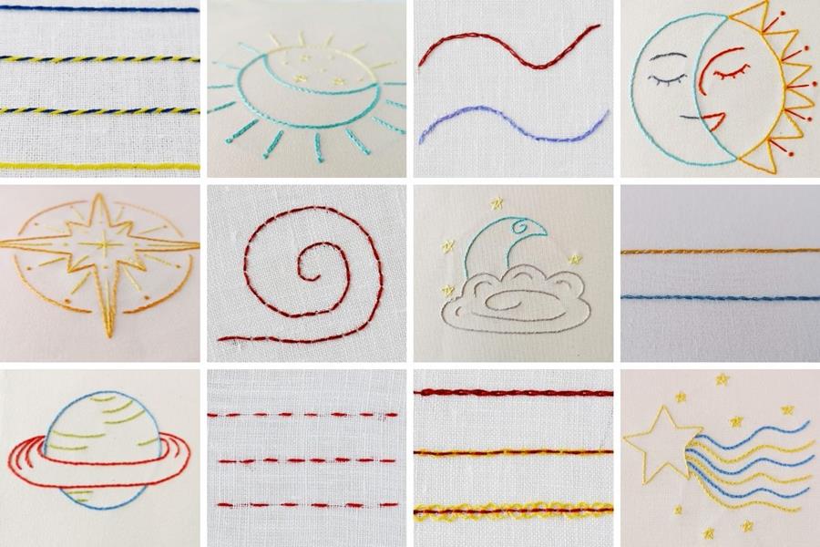 Outline stitches 1 Outline stitches for hand embroidery